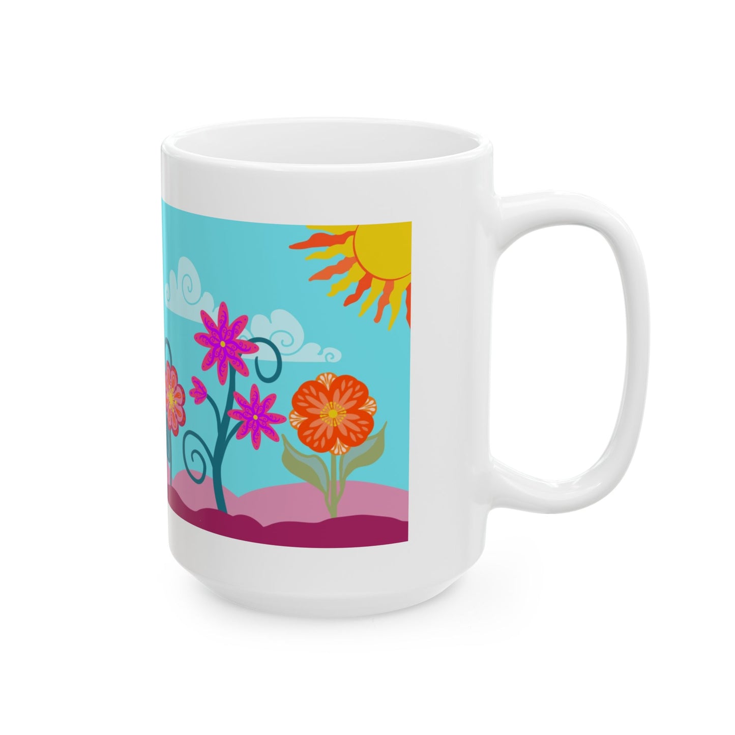 Bright Florals Ceramic Mug