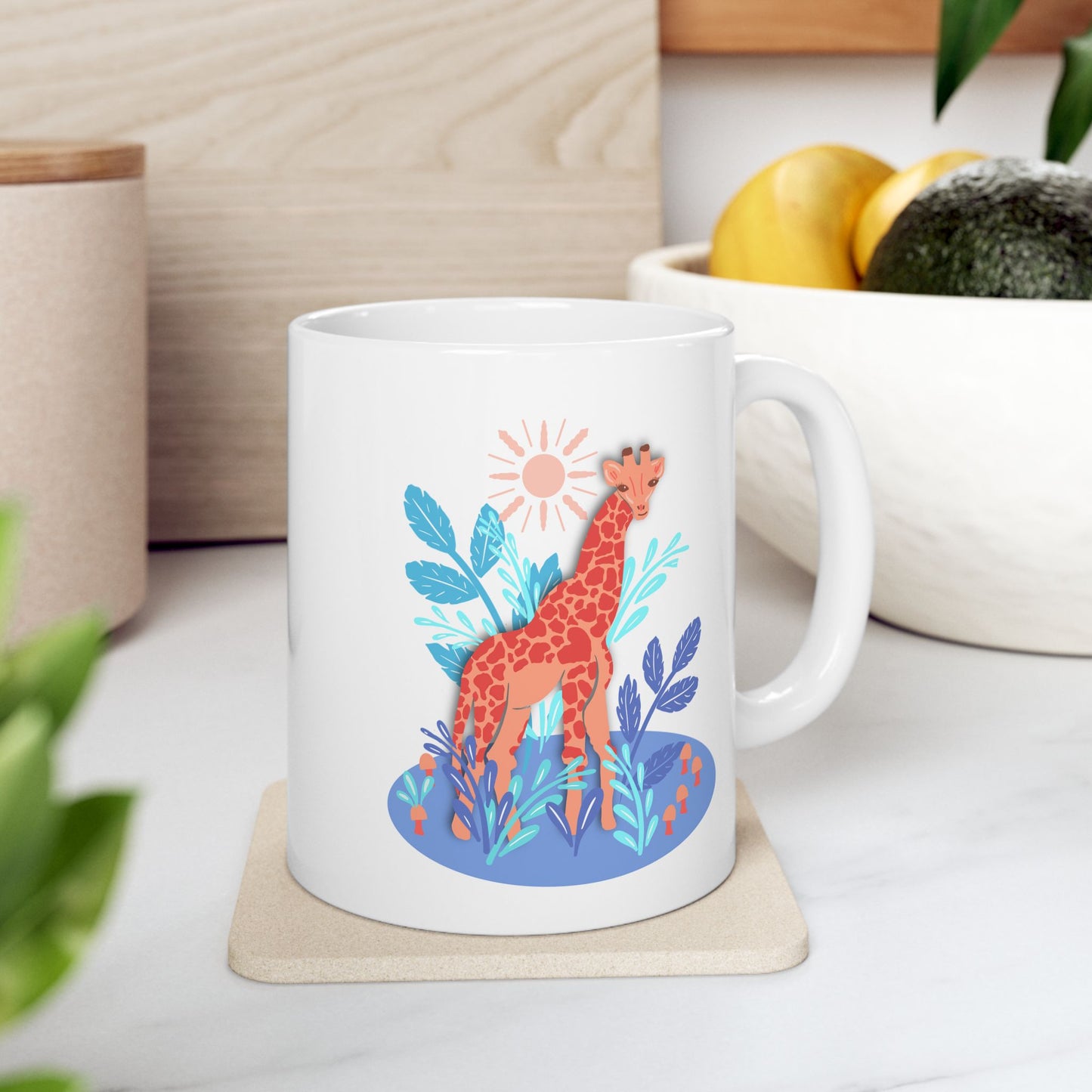 Gentle Giraffe Ceramic Mug — (11oz/15oz)
