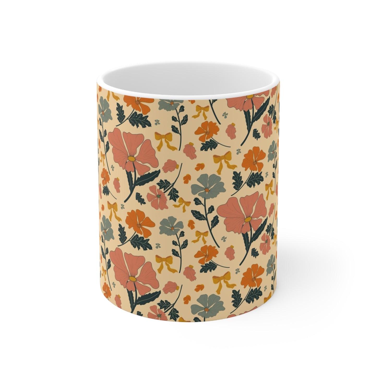 Ceramic Mug with Fall Florals