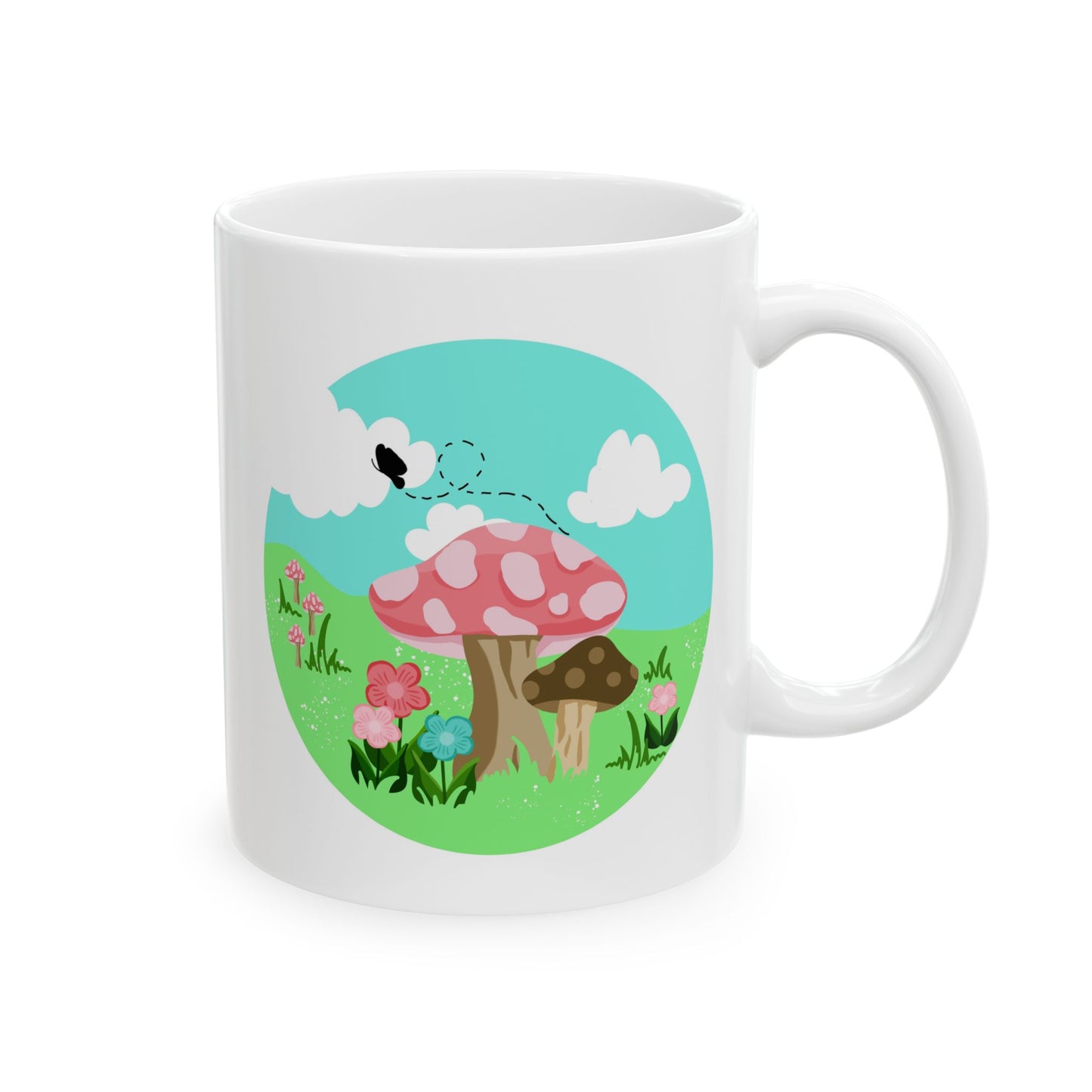 Pink Mushroom Mug