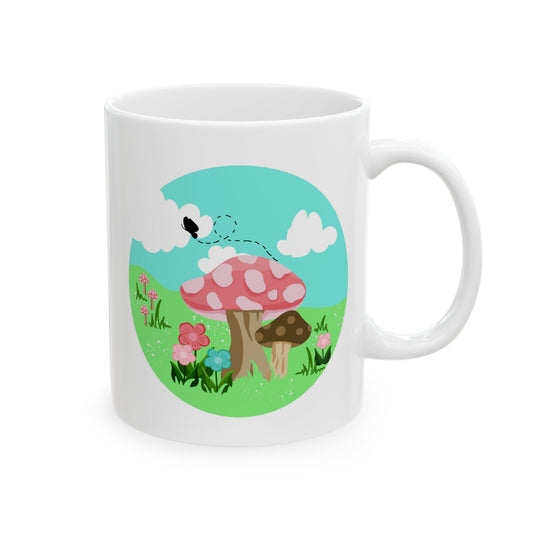 Pink Mushroom Mug