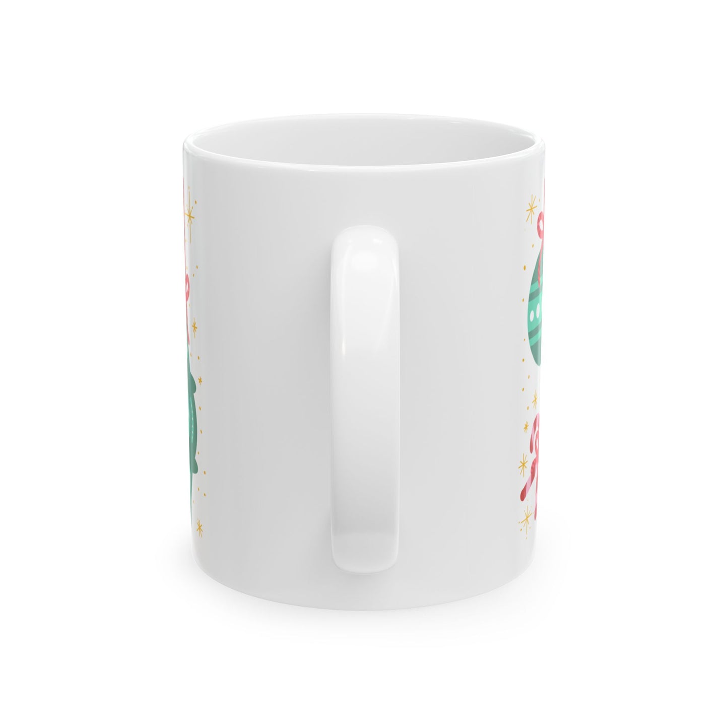 Ceramic Mug with Christmas Ornament Design in 2 Sizes