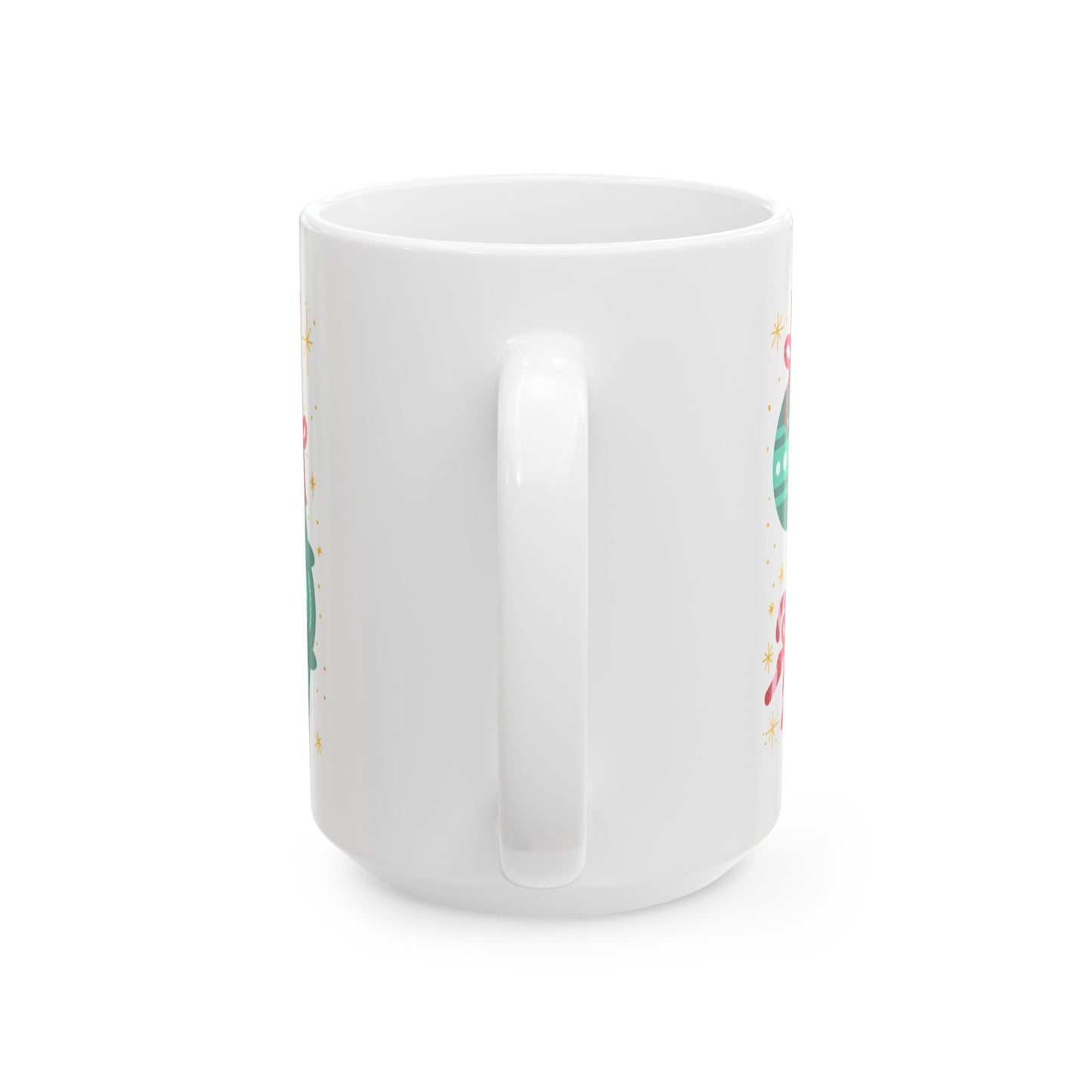 Ceramic Mug with Christmas Ornament Design in 2 Sizes
