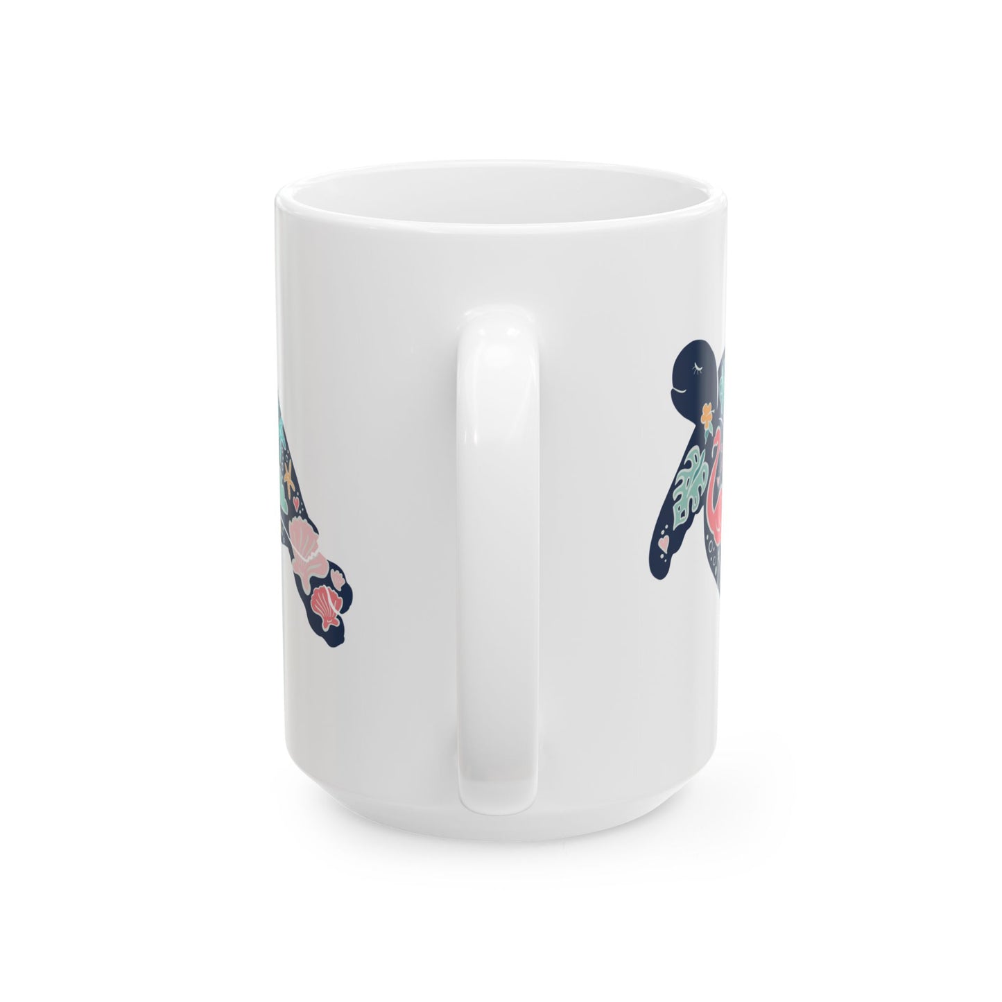 Retro Sea turtle Ceramic Mug in 2 Sizes