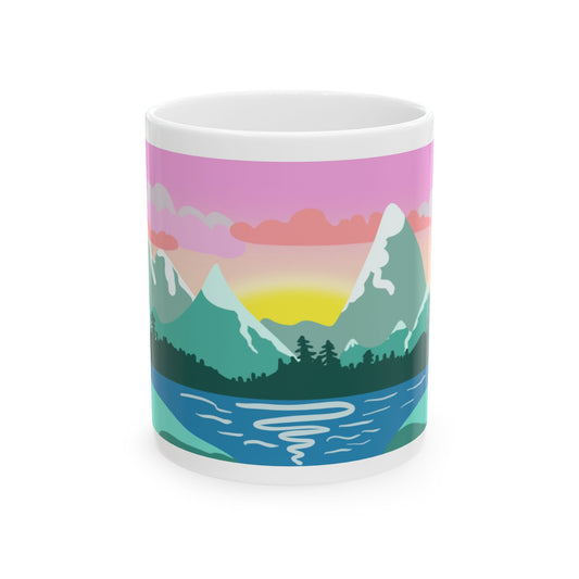 Mountain Sunset Ceramic Mug