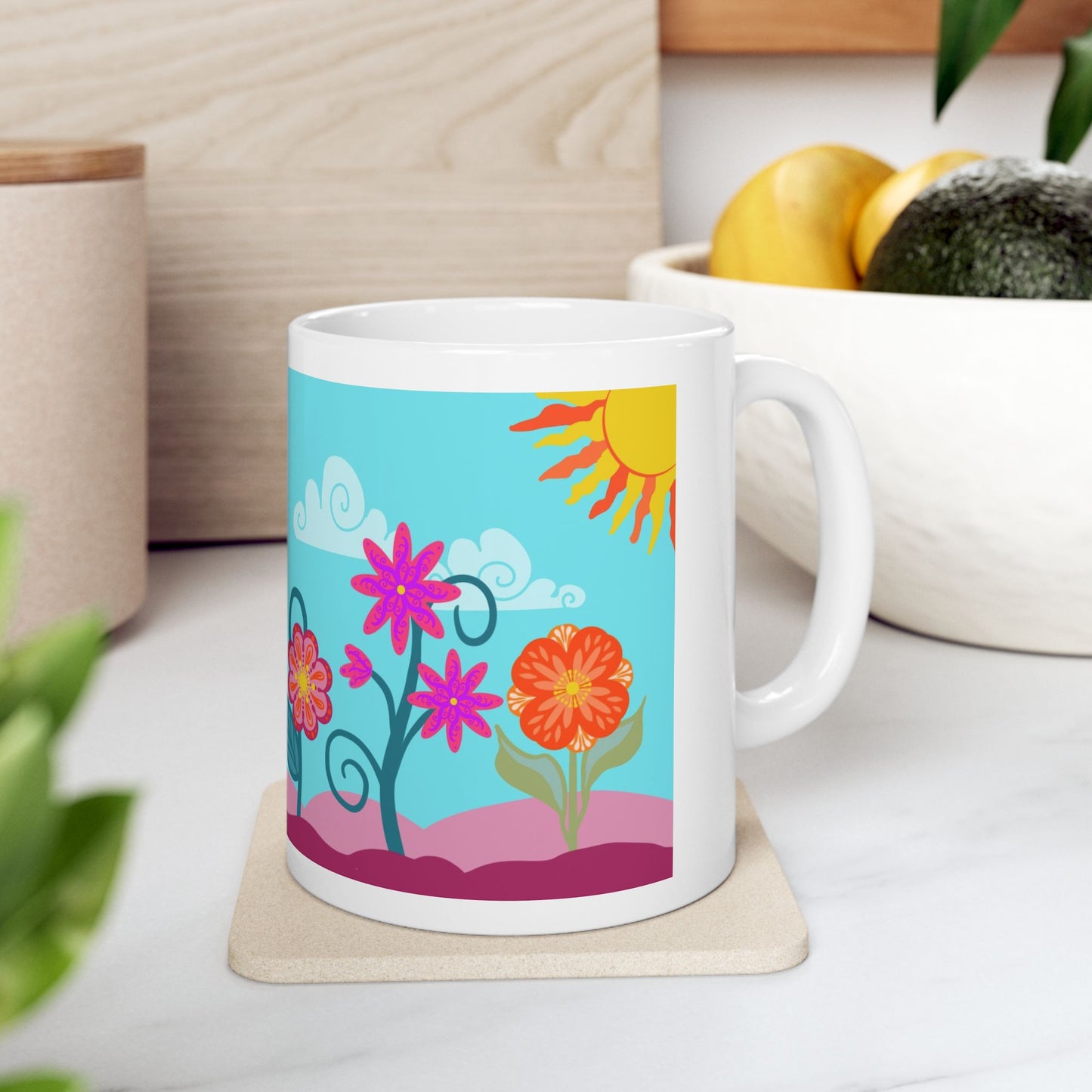 Bright Florals Ceramic Mug