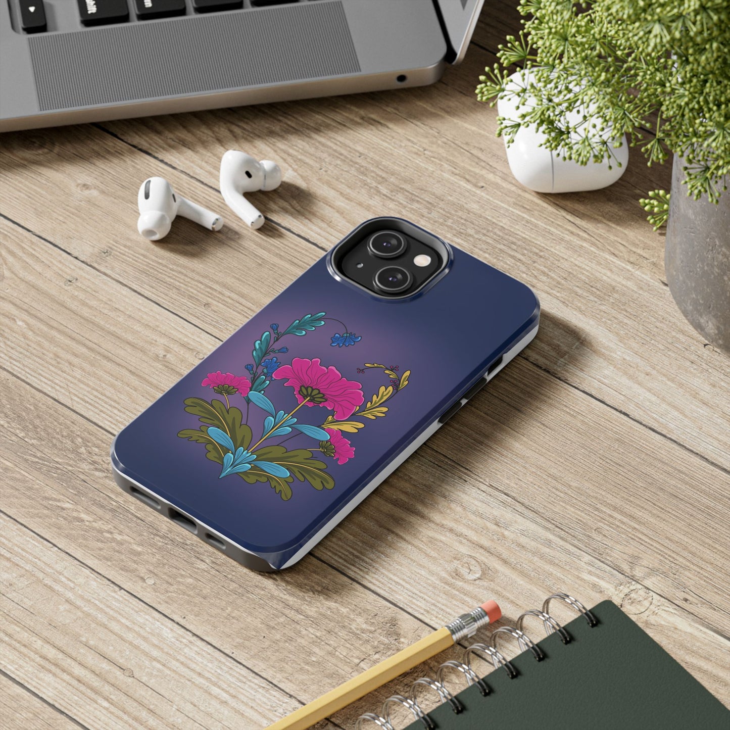 Tough Phone Case with Floral design