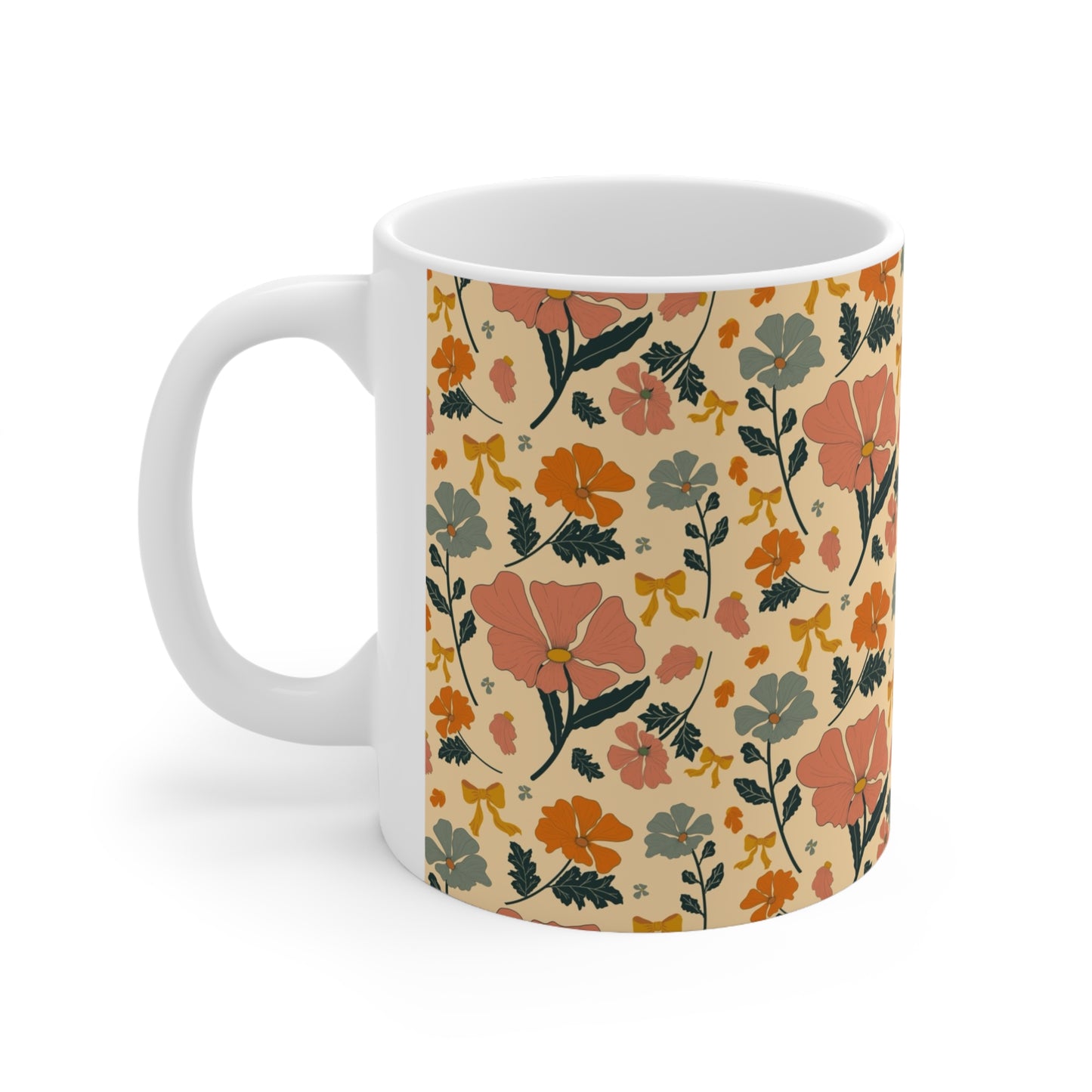 Ceramic Mug with Fall Florals