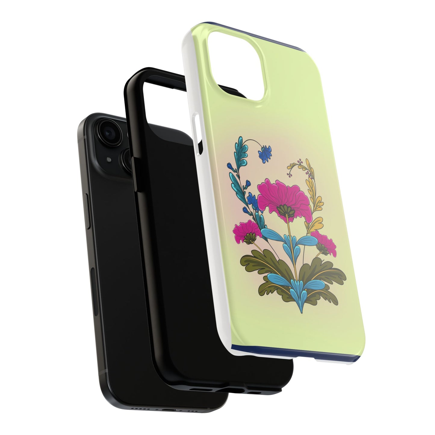 Tough Phone Case with Floral design
