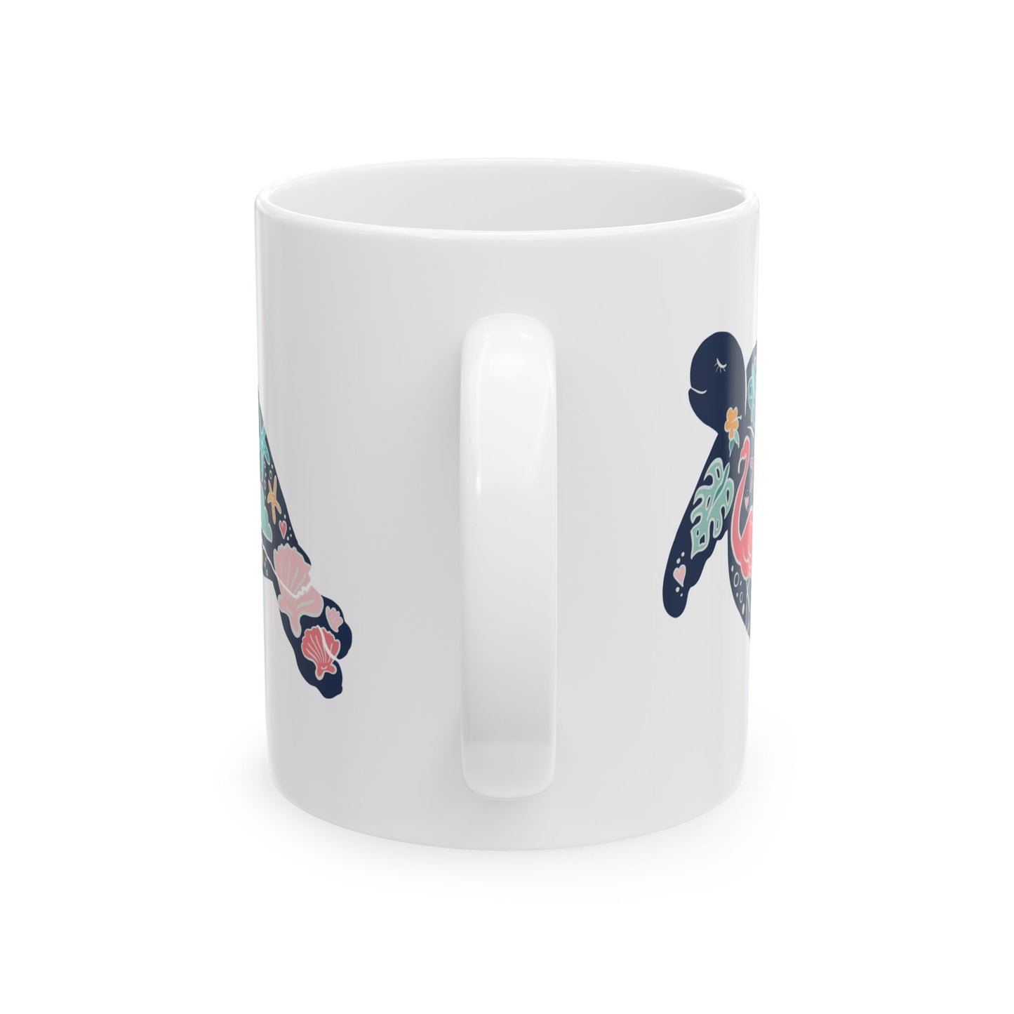 Retro Sea turtle Ceramic Mug in 2 Sizes