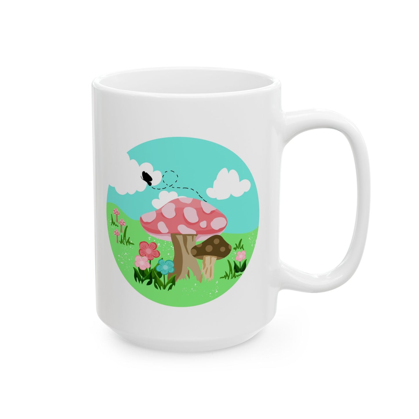 Pink Mushroom Mug
