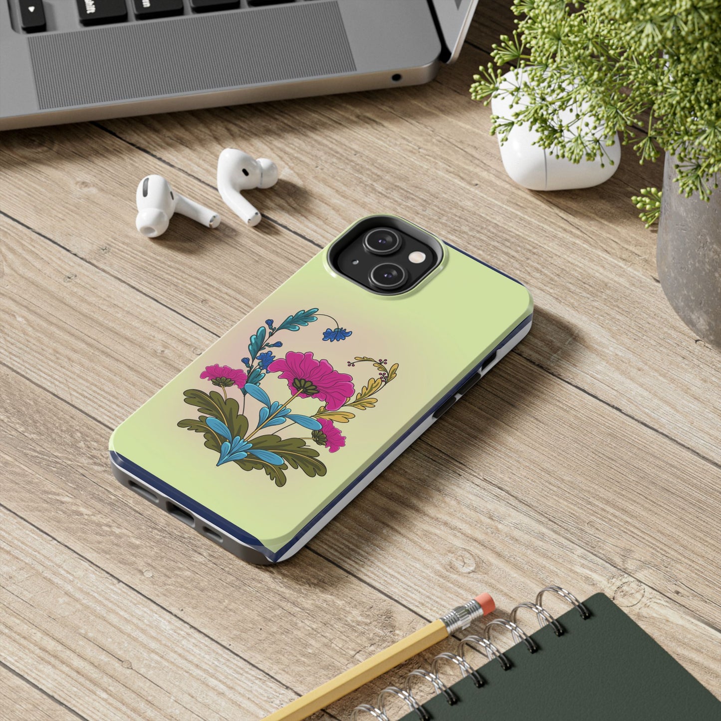 Tough Phone Case with Floral design