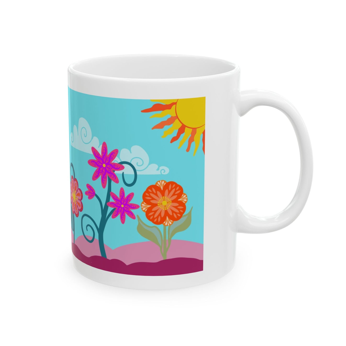 Bright Florals Ceramic Mug