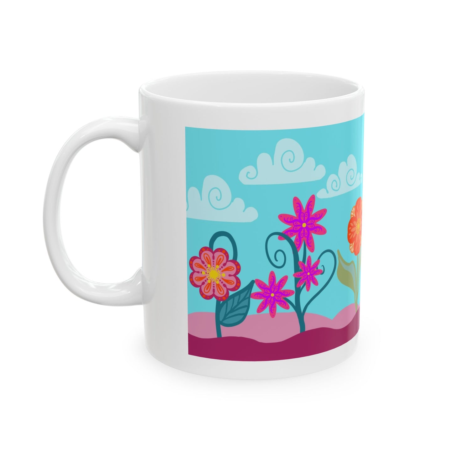 Bright Florals Ceramic Mug