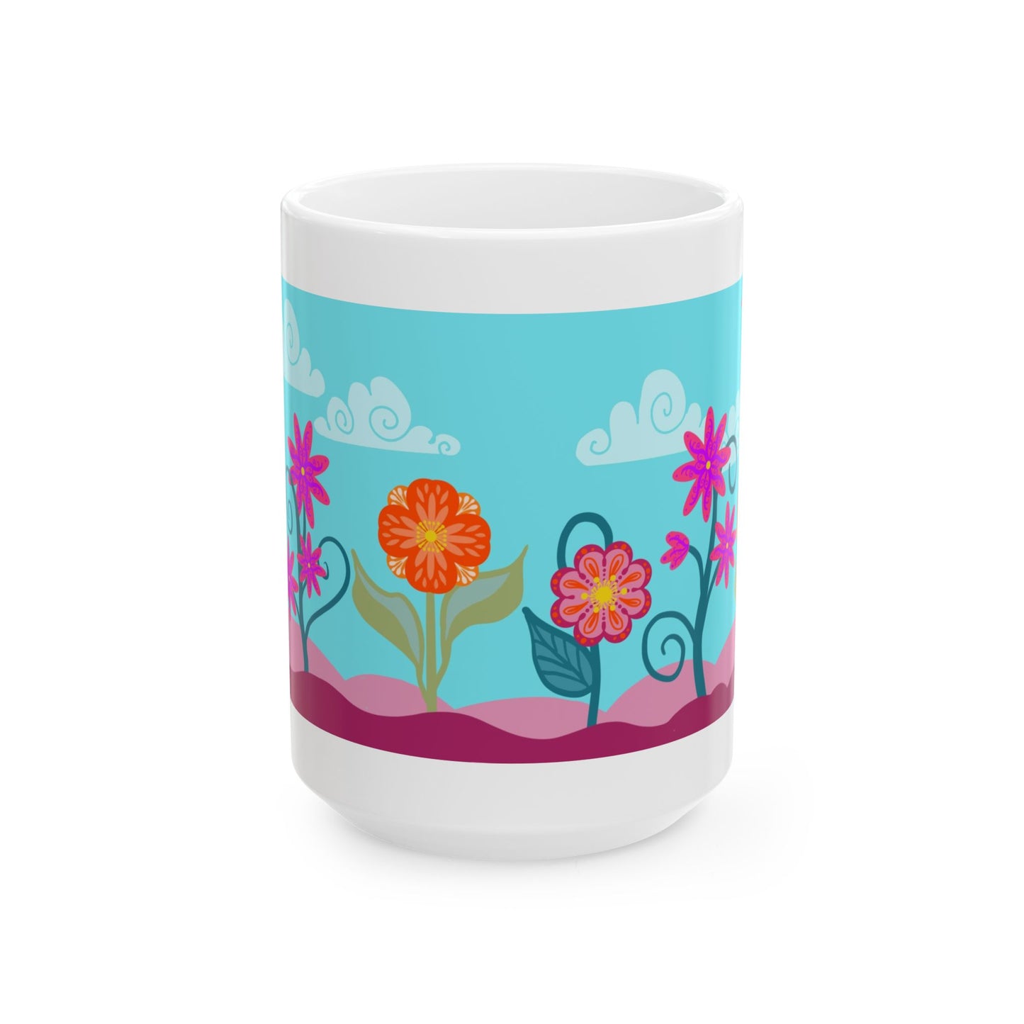 Bright Florals Ceramic Mug