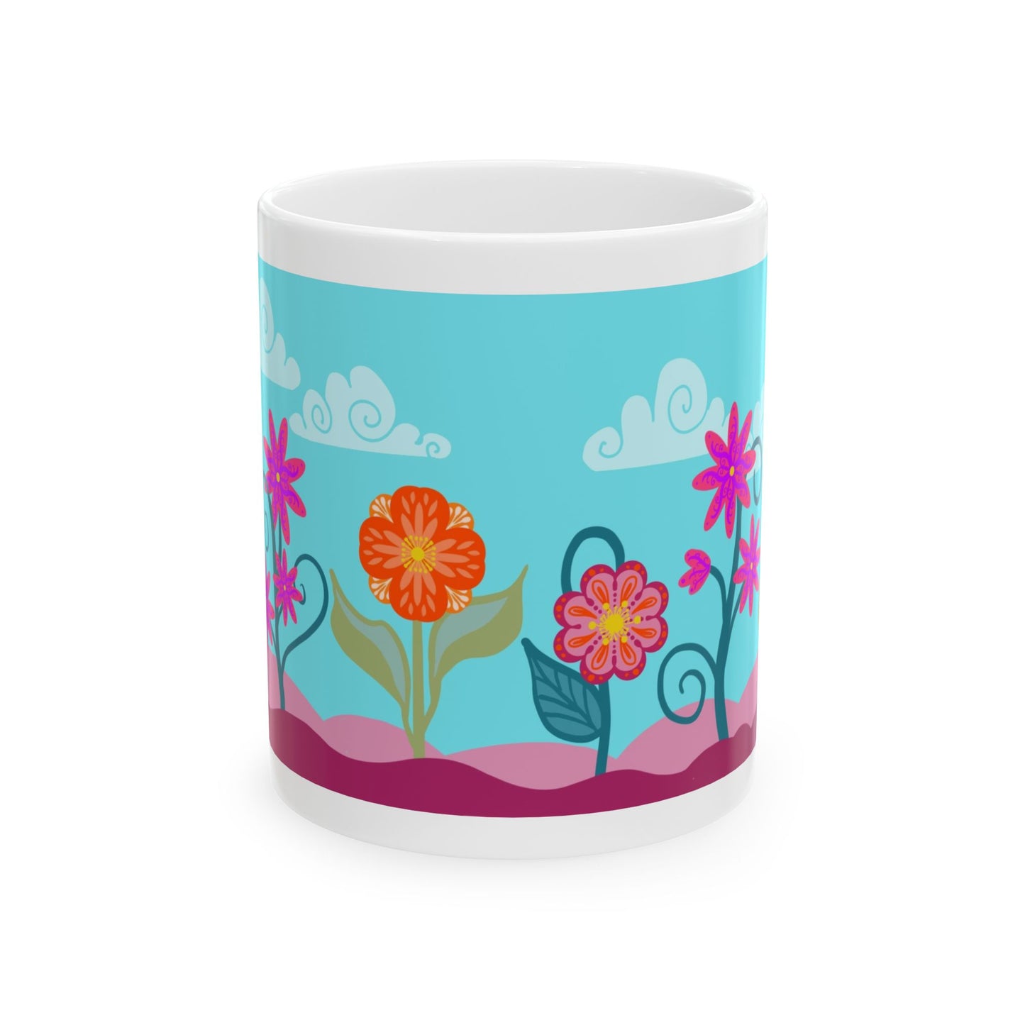 Bright Florals Ceramic Mug