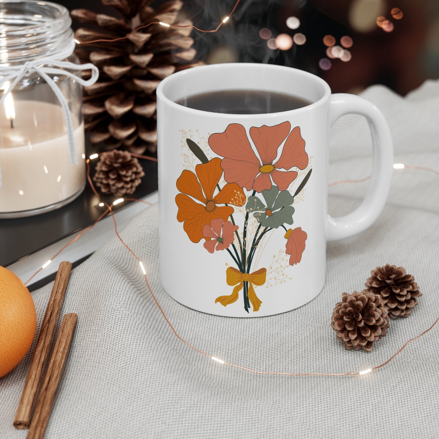Fall Floral Bouquet Mug